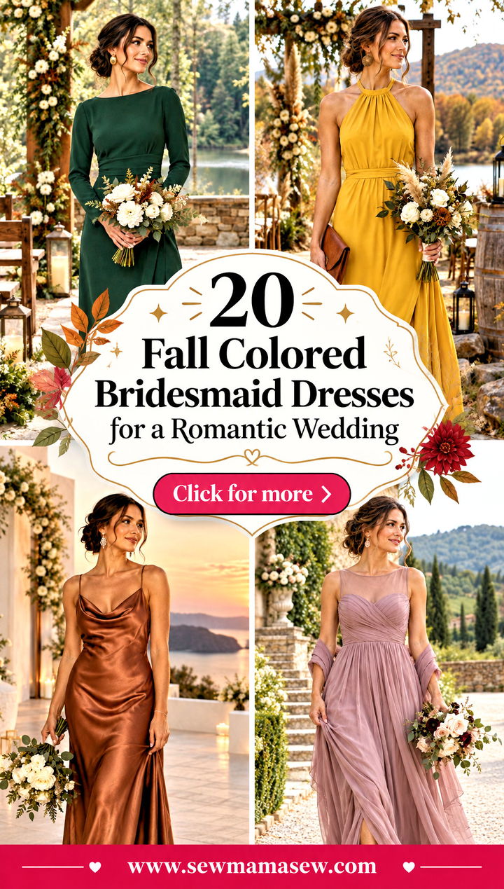 20 Fall Colored Bridesmaid Dresses for a Romantic Wedding - 20 Fall Colored Bridesmaid Dresses for a Romantic Wedding