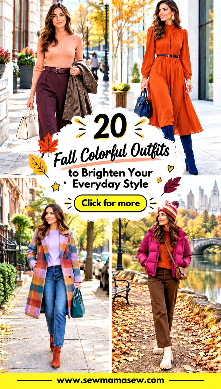 20 Fall Colorful Outfits to Brighten Your Everyday Style - 20 Fall Colorful Outfits to Brighten Your Everyday Style