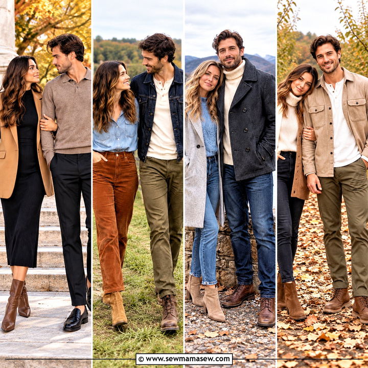 20 Fall Couple Photoshoot Outfits Photo Ideas Outdoor: Cozy