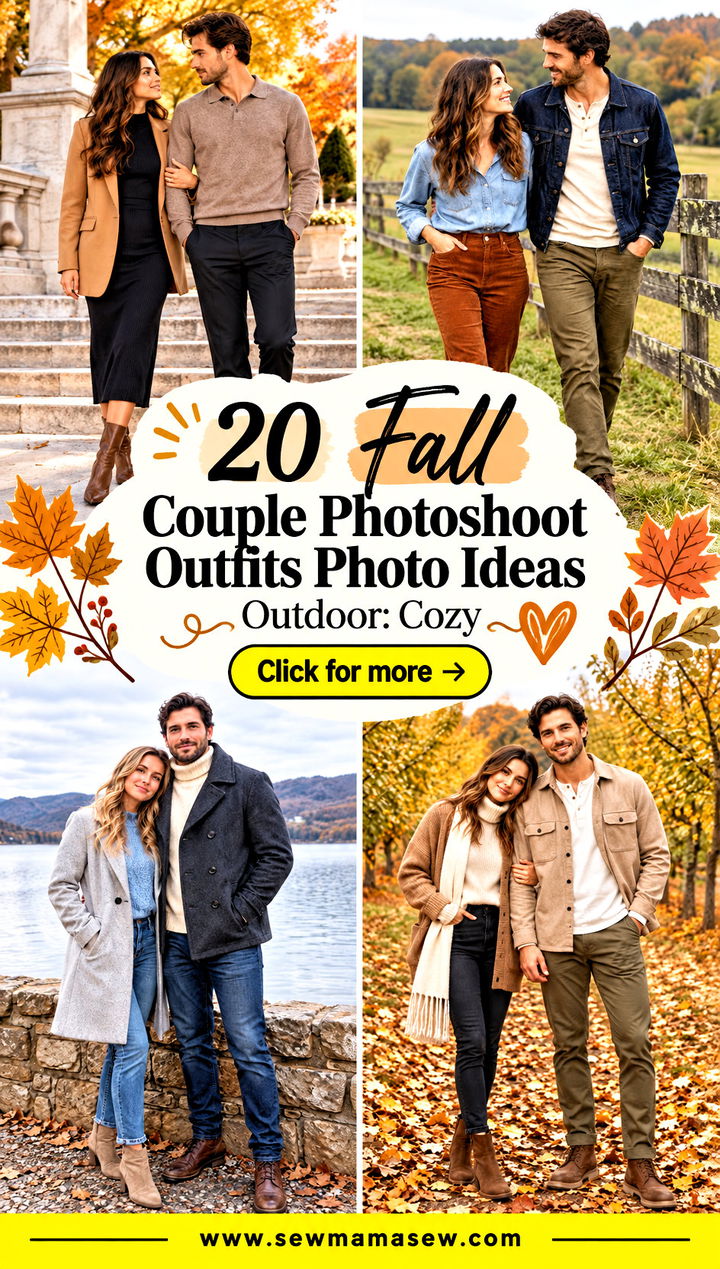 20 Fall Couple Photoshoot Outfits Photo Ideas Outdoor Cozy - 20 Fall Couple Photoshoot Outfits Photo Ideas Outdoor: Cozy