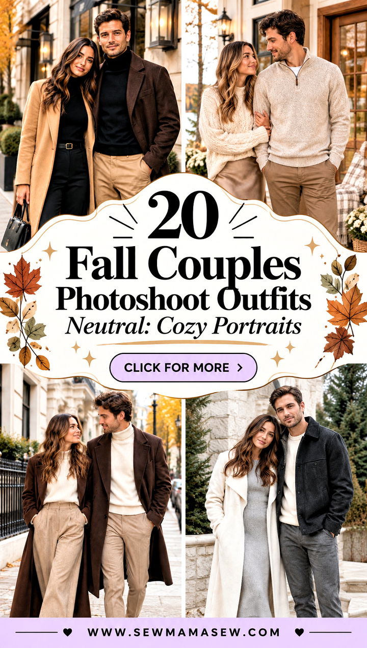 20 Fall Couples Photoshoot Outfits Neutral Cozy Portraits - 20 Fall Couples Photoshoot Outfits Neutral: Cozy Portraits