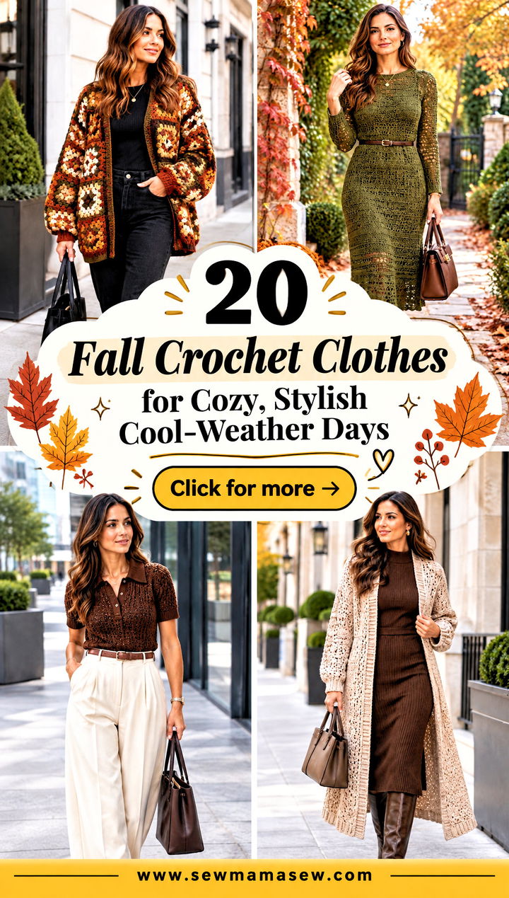 20 Fall Crochet Clothes for Cozy Stylish Cool-Weather Days - 20 Fall Crochet Clothes for Cozy, Stylish Cool-Weather Days