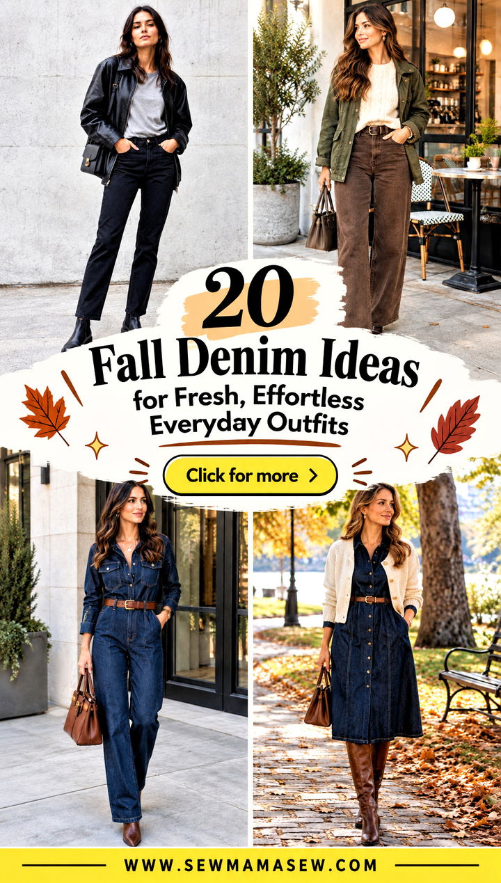 20 Fall Denim Ideas for Fresh Effortless Everyday Outfits - 20 Fall Denim Ideas for Fresh, Effortless Everyday Outfits