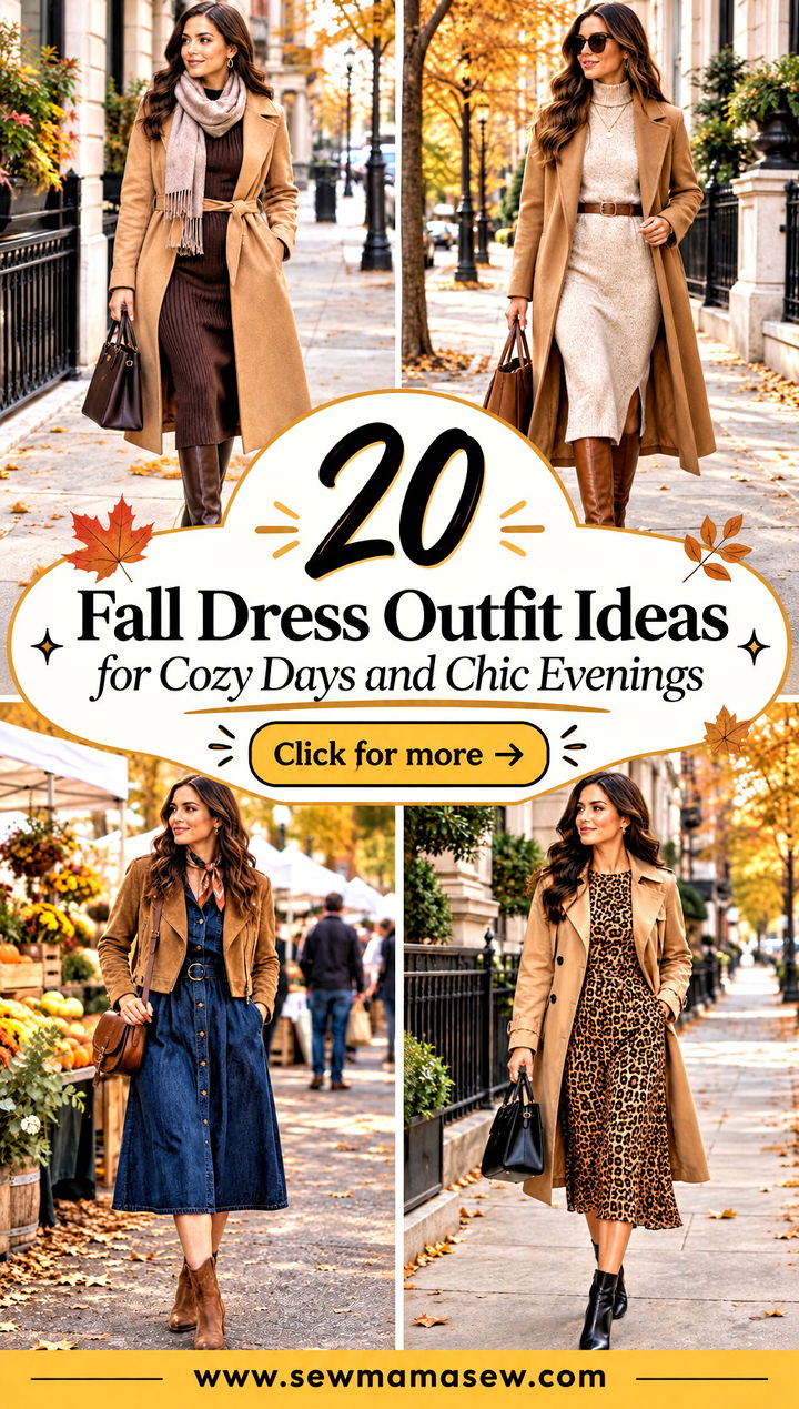 20 Fall Dress Outfit Ideas for Cozy Days and Chic Evenings - 20 Fall Dress Outfit Ideas for Cozy Days and Chic Evenings