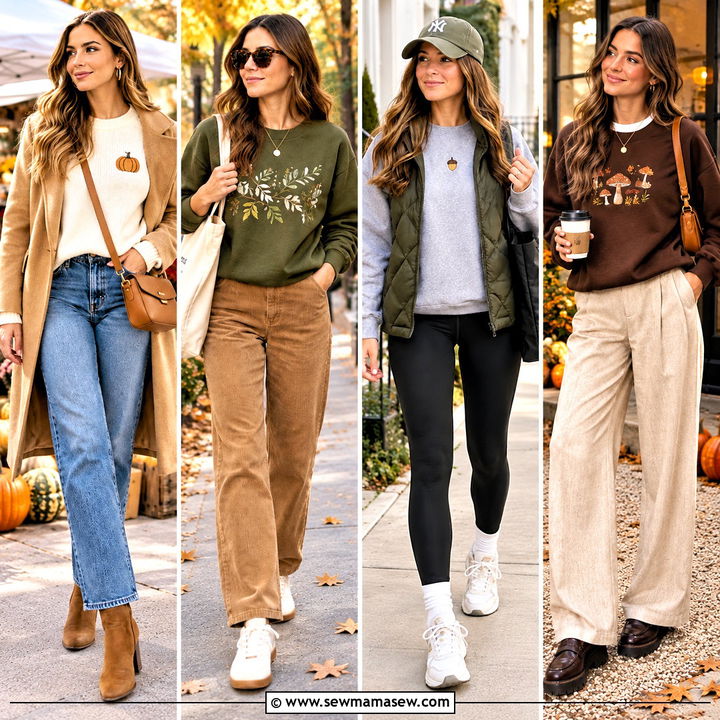 20 Fall Embroidered Sweatshirts Ideas for Cozy Weekend Style