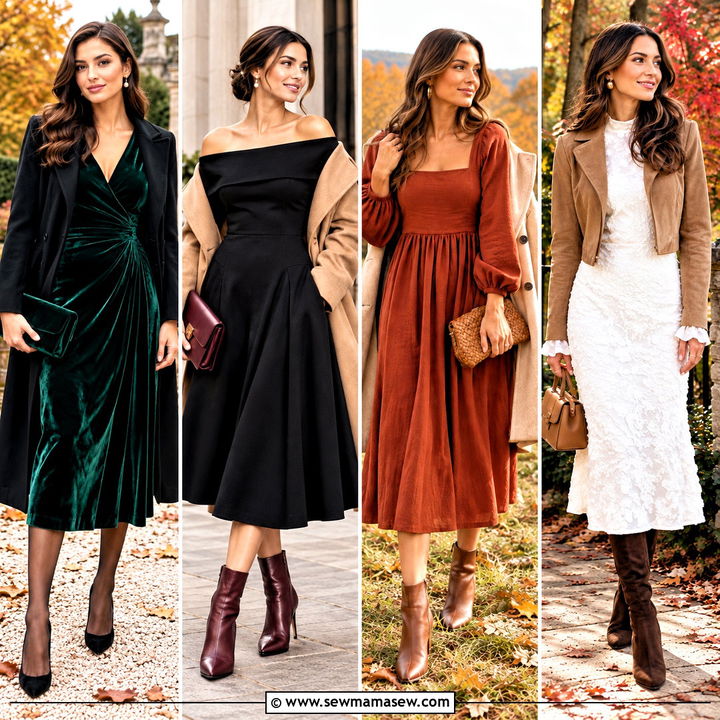 20 Fall Engagement Dress Ideas for Romantic Photo Moments