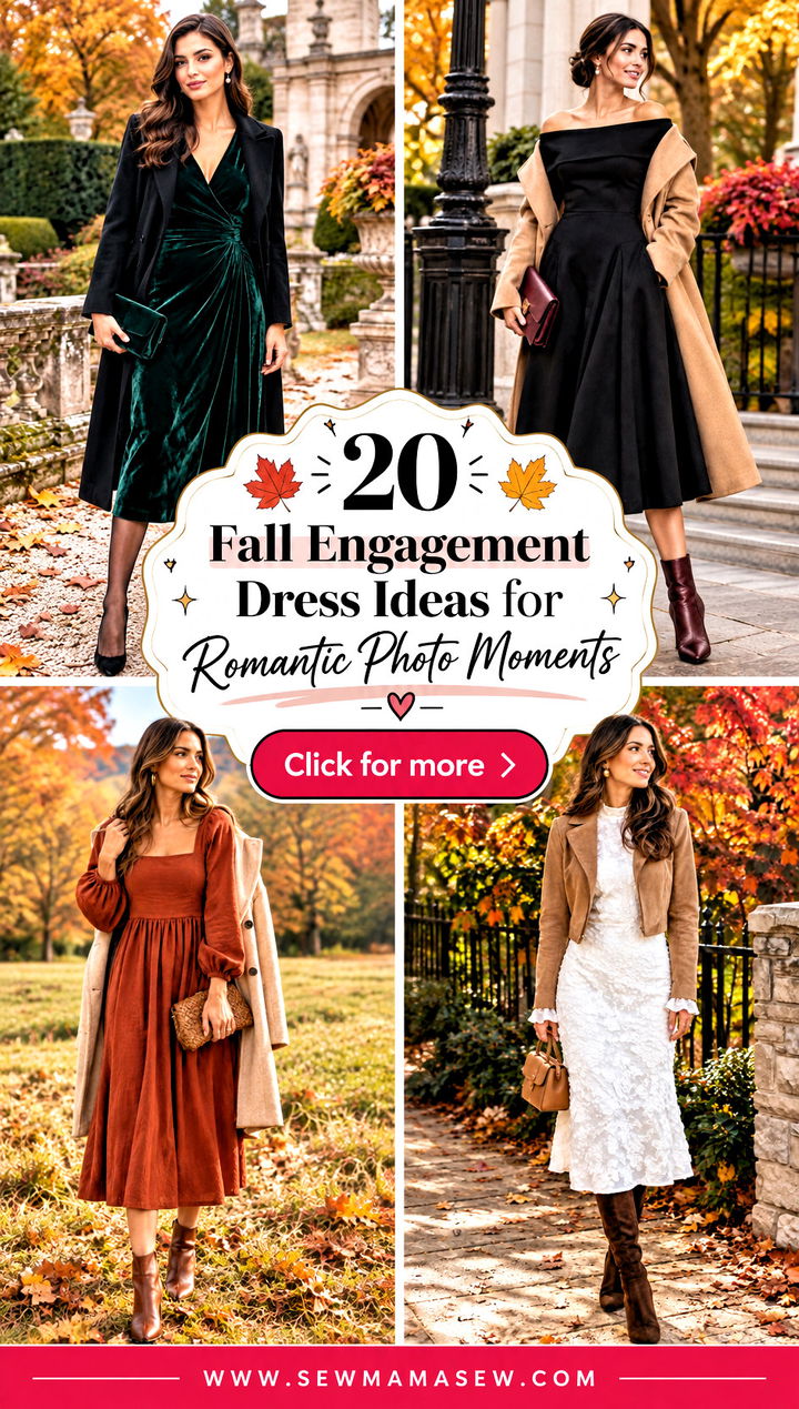 20 Fall Engagement Dress Ideas for Romantic Photo Moments - 20 Fall Engagement Dress Ideas for Romantic Photo Moments