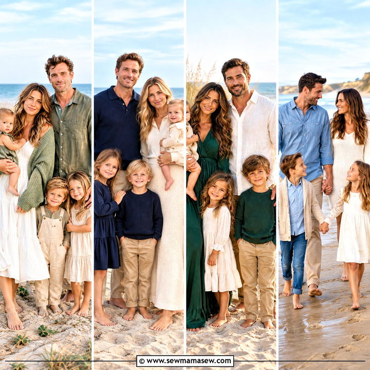 20 Fall Family Beach Pictures Outfits for Warm, Coastal Charm