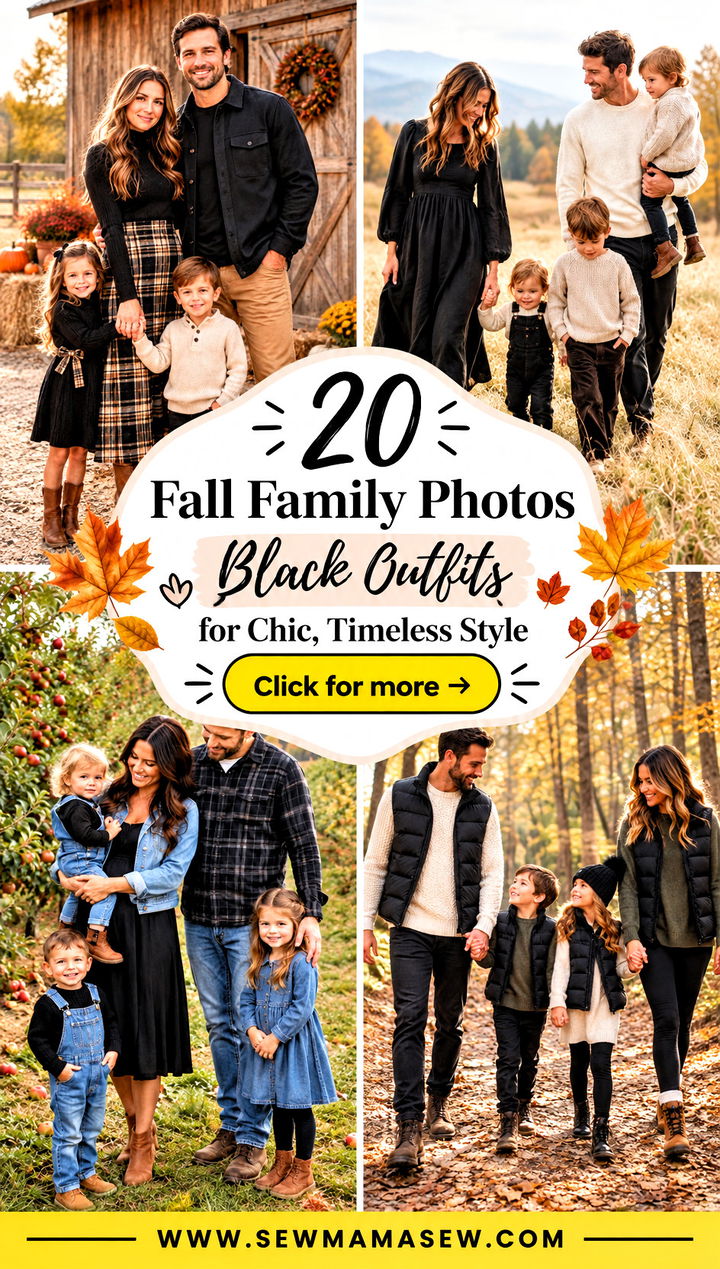 20 Fall Family Photos Black Outfits for Chic Timeless Style - 20 Fall Family Photos Black Outfits for Chic, Timeless Style