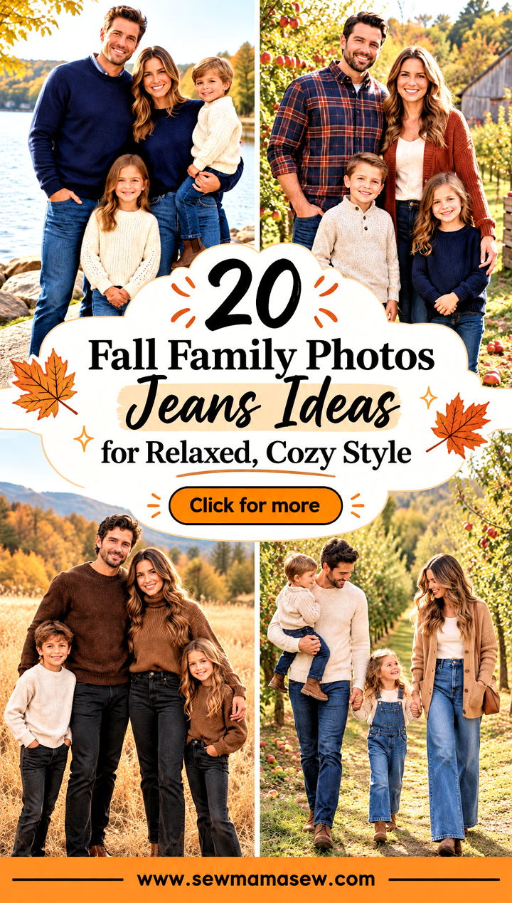 20 Fall Family Photos Jeans Ideas for Relaxed Cozy Style - 20 Fall Family Photos Jeans Ideas for Relaxed, Cozy Style