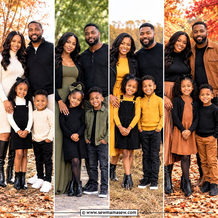 20 Fall Family Pictures Outfits Black for Timeless Photos