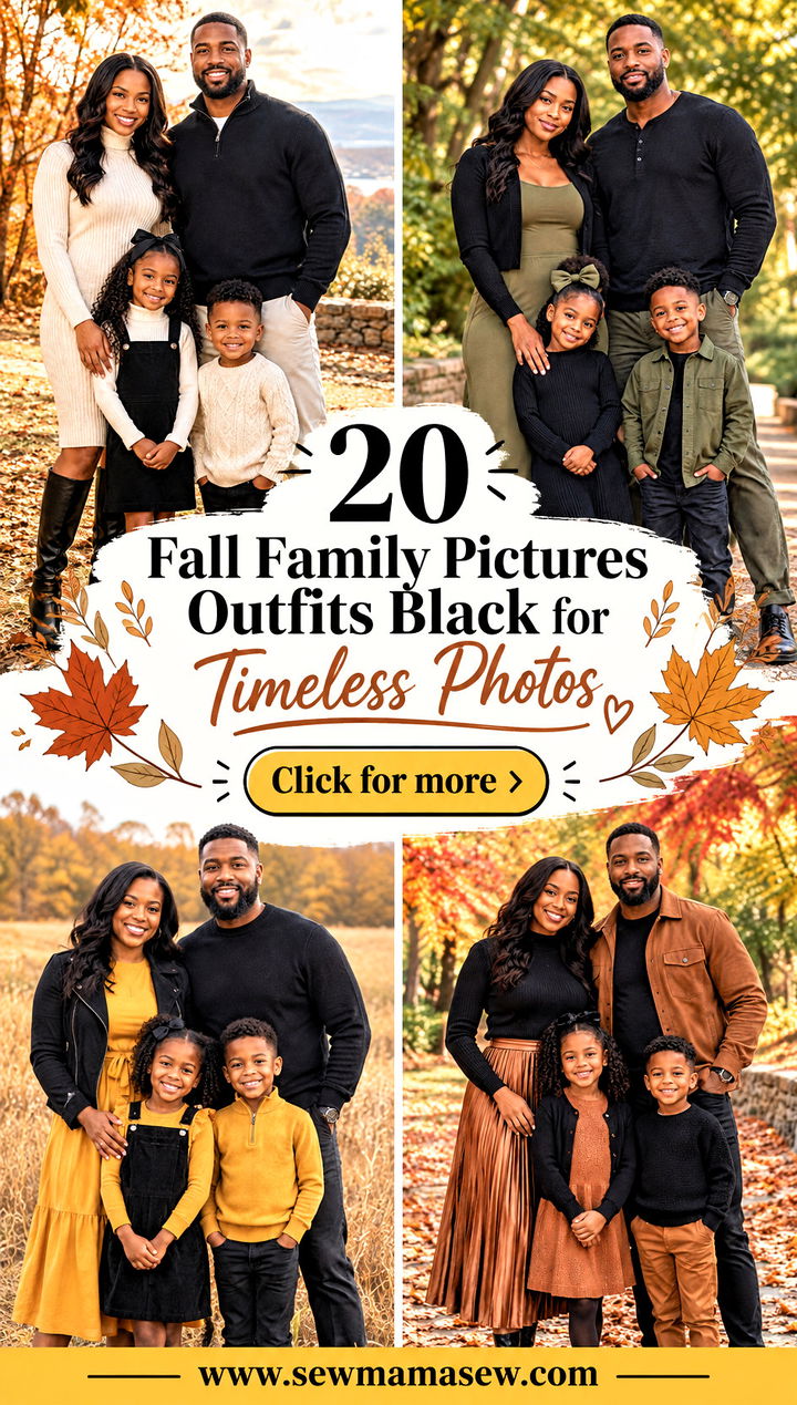 20 Fall Family Pictures Outfits Black for Timeless Photos - 20 Fall Family Pictures Outfits Black for Timeless Photos