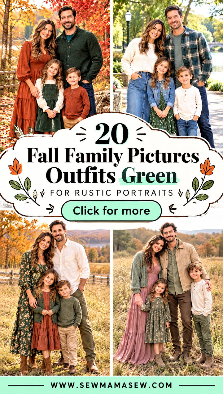 20 Fall Family Pictures Outfits Green for Rustic Portraits - 20 Fall Family Pictures Outfits Green for Rustic Portraits
