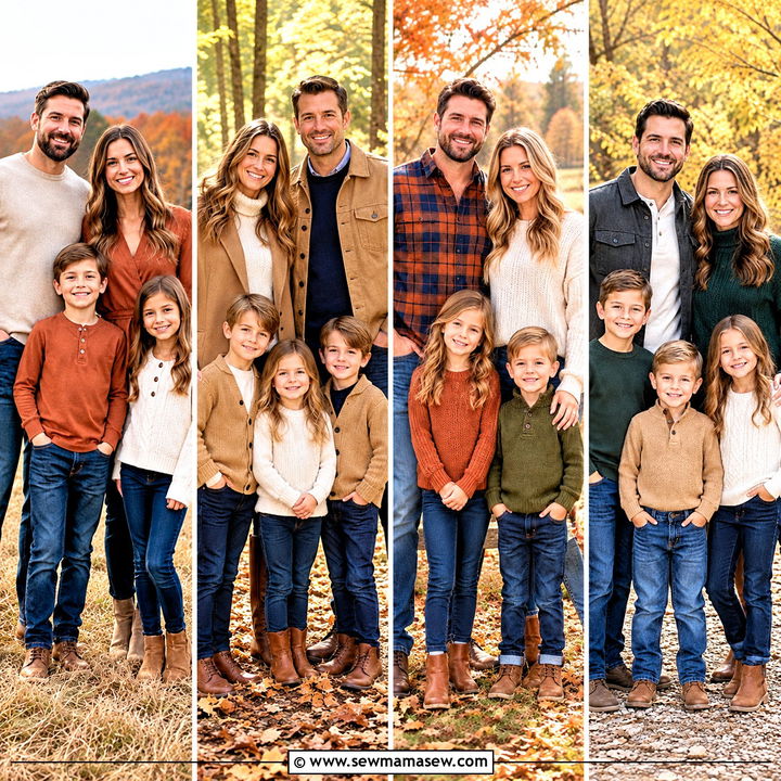 20 Fall Family Pictures Outfits Jeans for Relaxed Photos