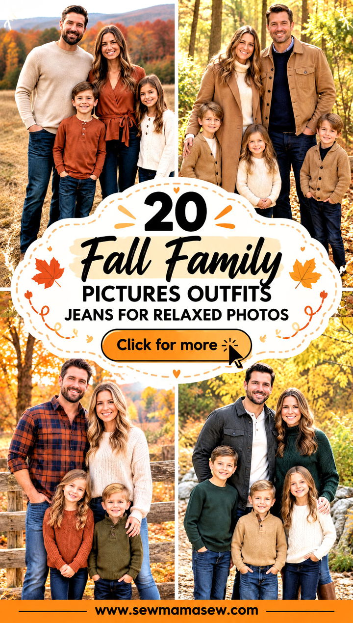 20 Fall Family Pictures Outfits Jeans for Relaxed Photos - 20 Fall Family Pictures Outfits Jeans for Relaxed Photos