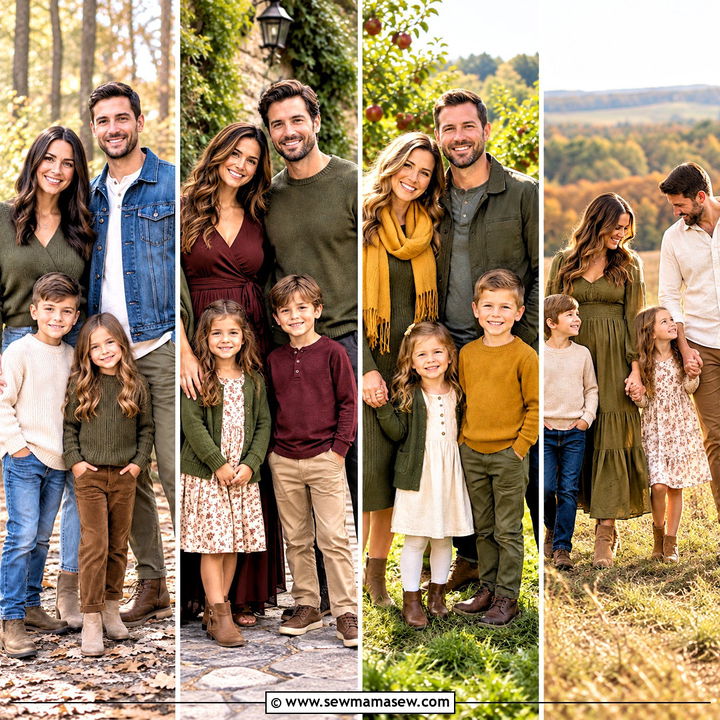 20 Fall Family Pictures Outfits Olive Green for Cozy Photos