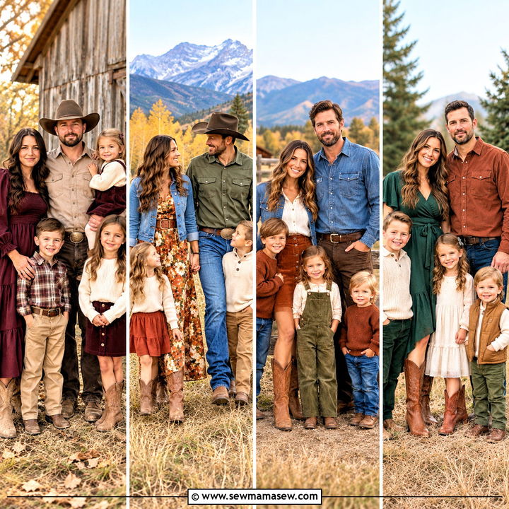 20 Fall Family Pictures Outfits Western for Rustic Charm