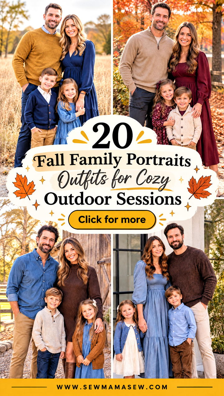 20 Fall Family Portraits Outfits for Cozy Outdoor Sessions - 20 Fall Family Portraits Outfits for Cozy Outdoor Sessions