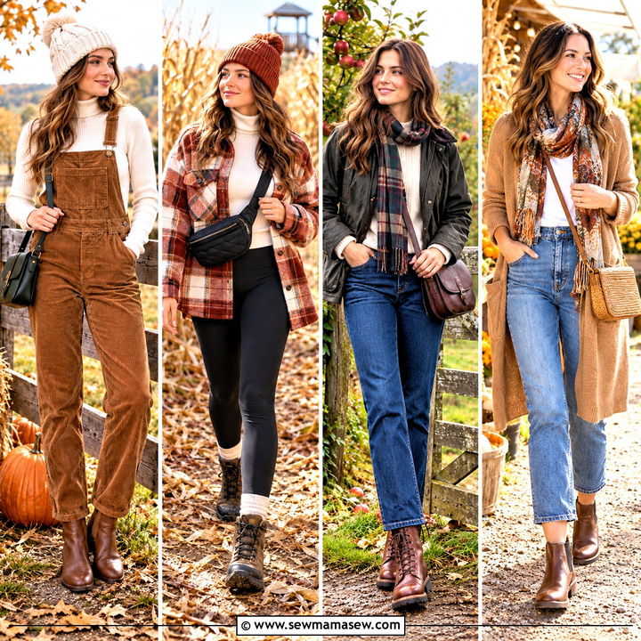 20 Fall Farm Outfits for Women for Cozy Countryside Days