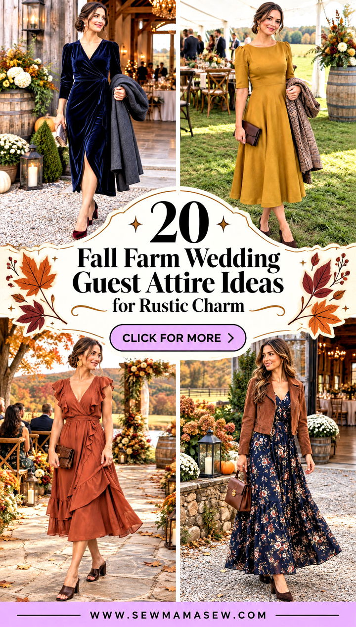 20 Fall Farm Wedding Guest Attire Ideas for Rustic Charm - 20 Fall Farm Wedding Guest Attire Ideas for Rustic Charm
