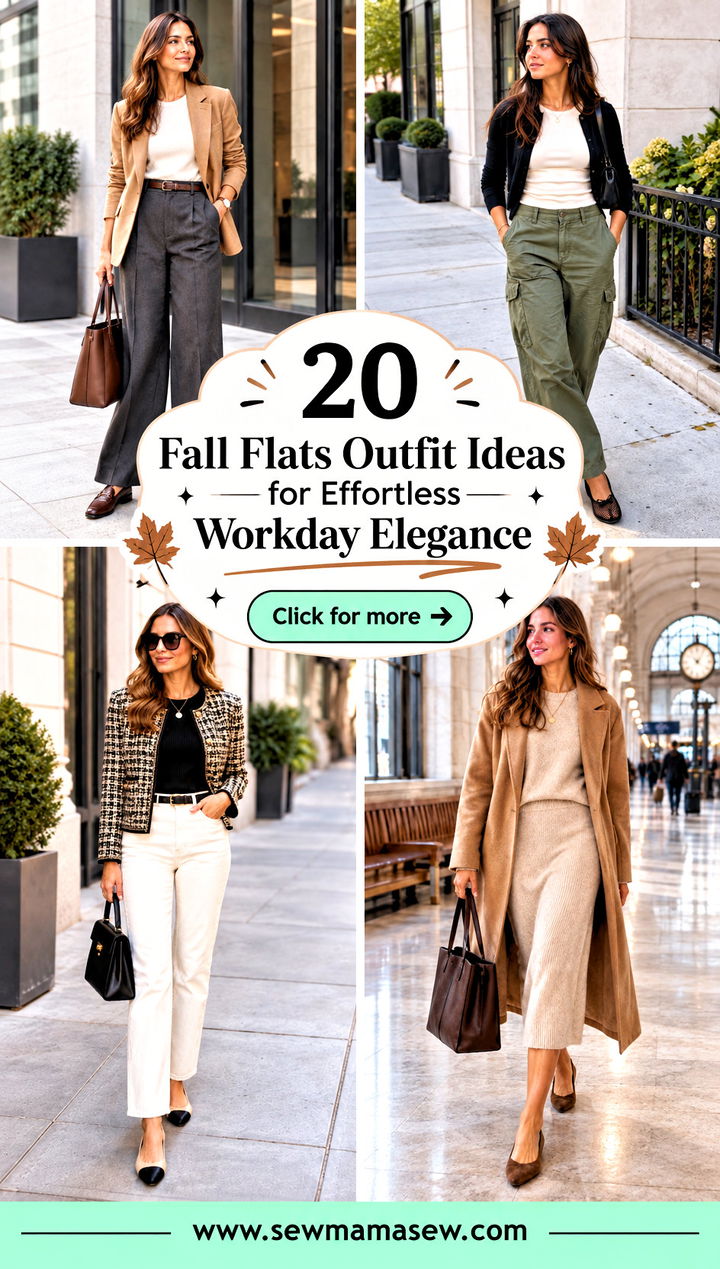 20 Fall Flats Outfit Ideas for Effortless Workday Elegance - 20 Fall Flats Outfit Ideas for Effortless Workday Elegance