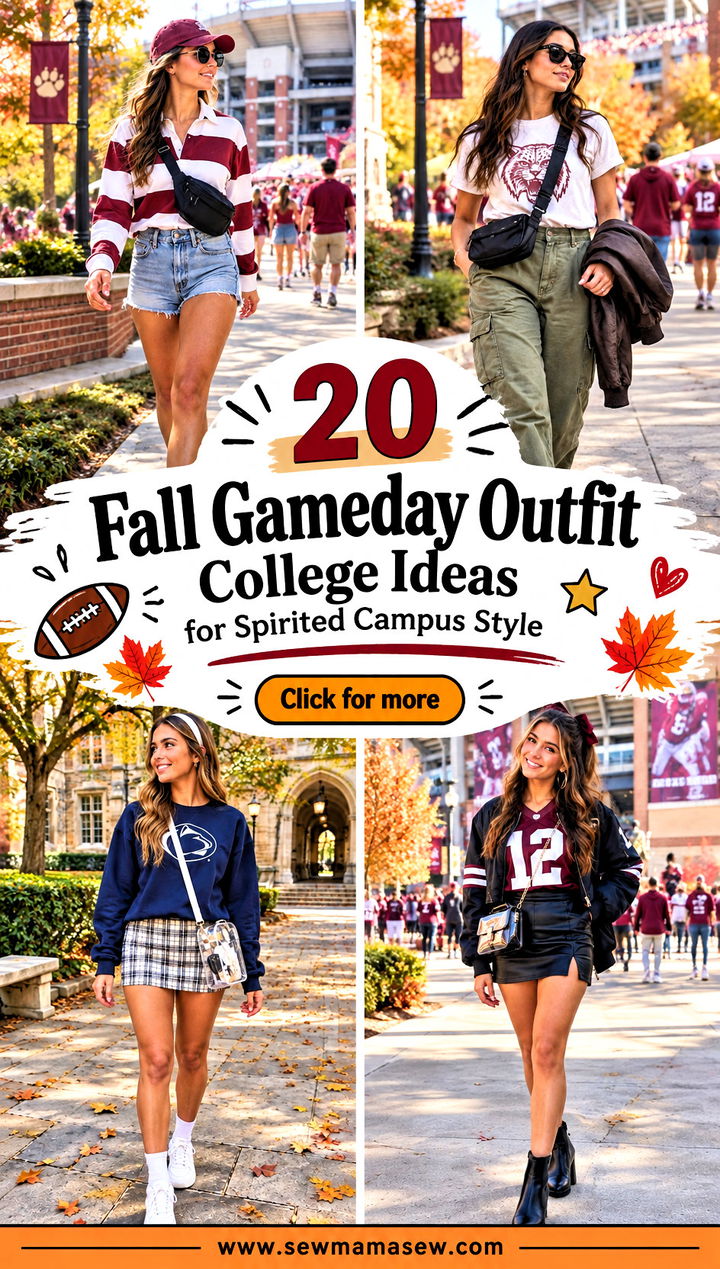 20 Fall Gameday Outfit College Ideas for Spirited Campus Style - 20 Fall Gameday Outfit College Ideas for Spirited Campus Style