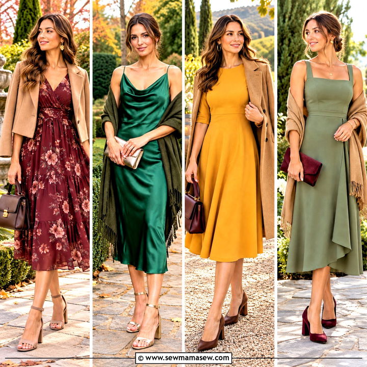 20 Fall Garden Party Wedding Outfit Guest Ideas for Cool Days