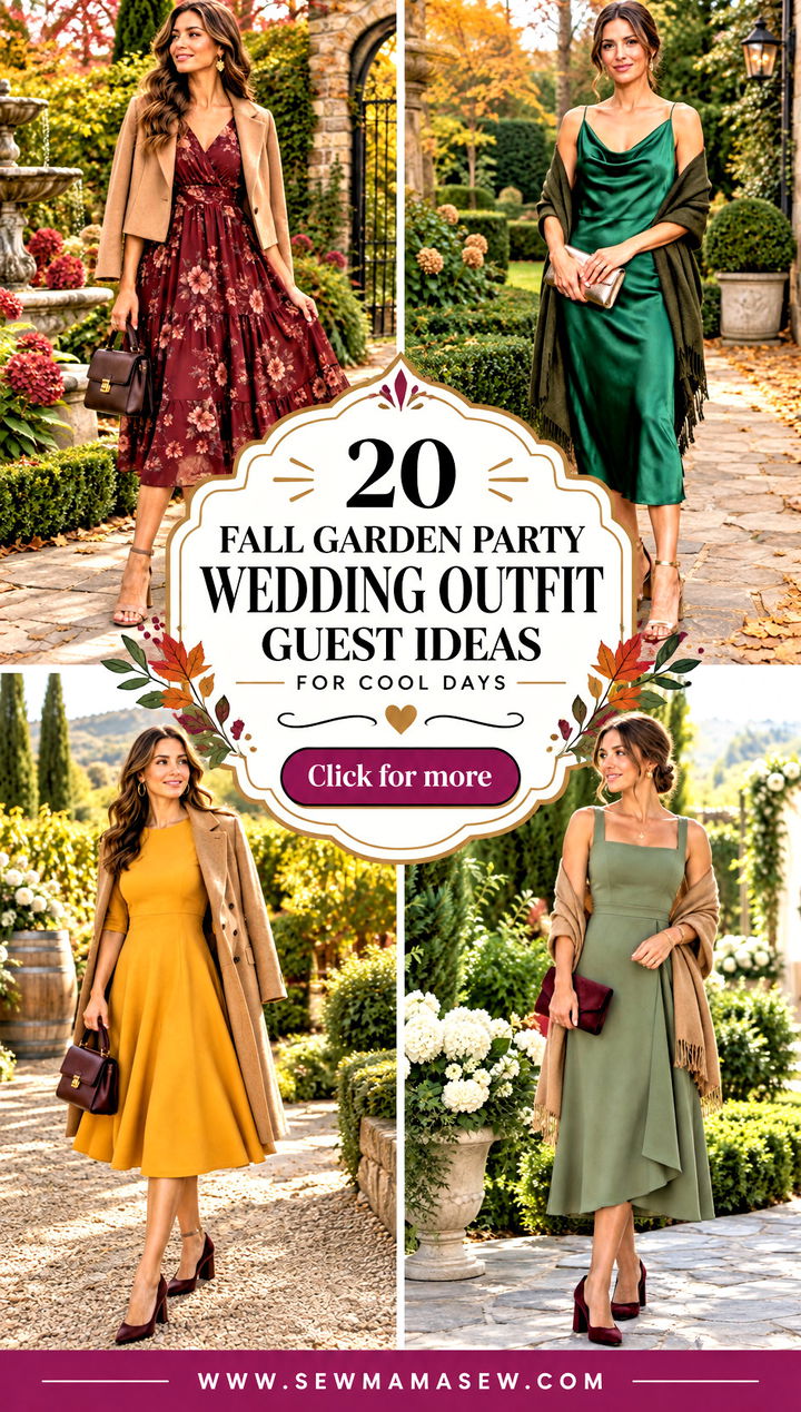 20 Fall Garden Party Wedding Outfit Guest Ideas for Cool Days - 20 Fall Garden Party Wedding Outfit Guest Ideas for Cool Days