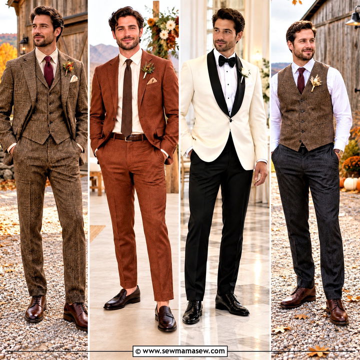 20 Fall Groom Attire Ideas for a Warm, Romantic Wedding Day