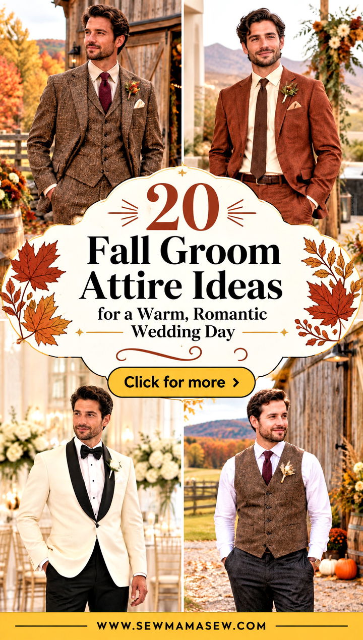 20 Fall Groom Attire Ideas for a Warm Romantic Wedding Day - 20 Fall Groom Attire Ideas for a Warm, Romantic Wedding Day