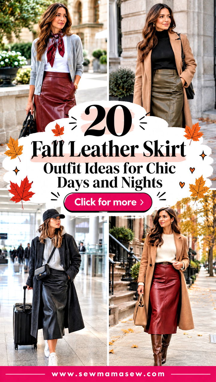 20 Fall Leather Skirt Outfit Ideas for Chic Days and Nights - 20 Fall Leather Skirt Outfit Ideas for Chic Days and Nights