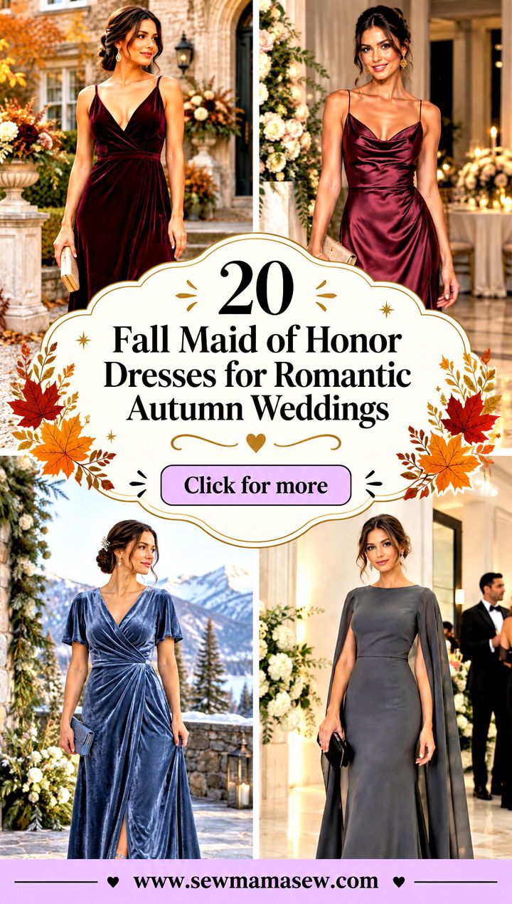 20 Fall Maid of Honor Dresses for Romantic Autumn Weddings - 20 Fall Maid of Honor Dresses for Romantic Autumn Weddings