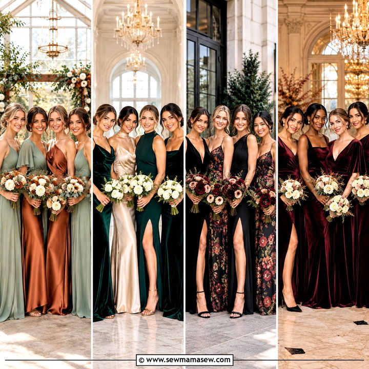 20 Fall Mismatched Bridesmaid Dresses for a Warm, Chic Palette