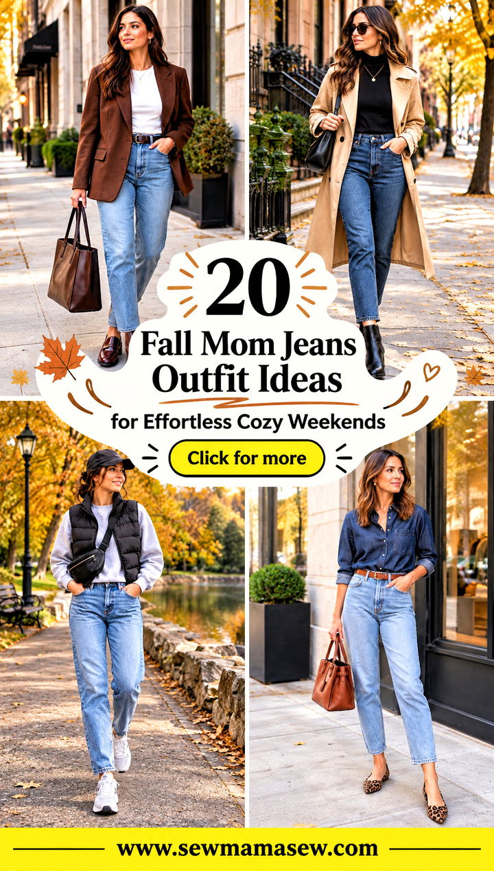 20 Fall Mom Jeans Outfit Ideas for Effortless Cozy Weekends - 20 Fall Mom Jeans Outfit Ideas for Effortless Cozy Weekends