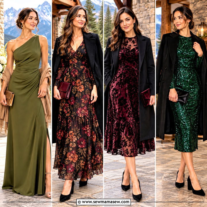 20 Fall Mountain Wedding Guest Dress Ideas for Cozy Elegance