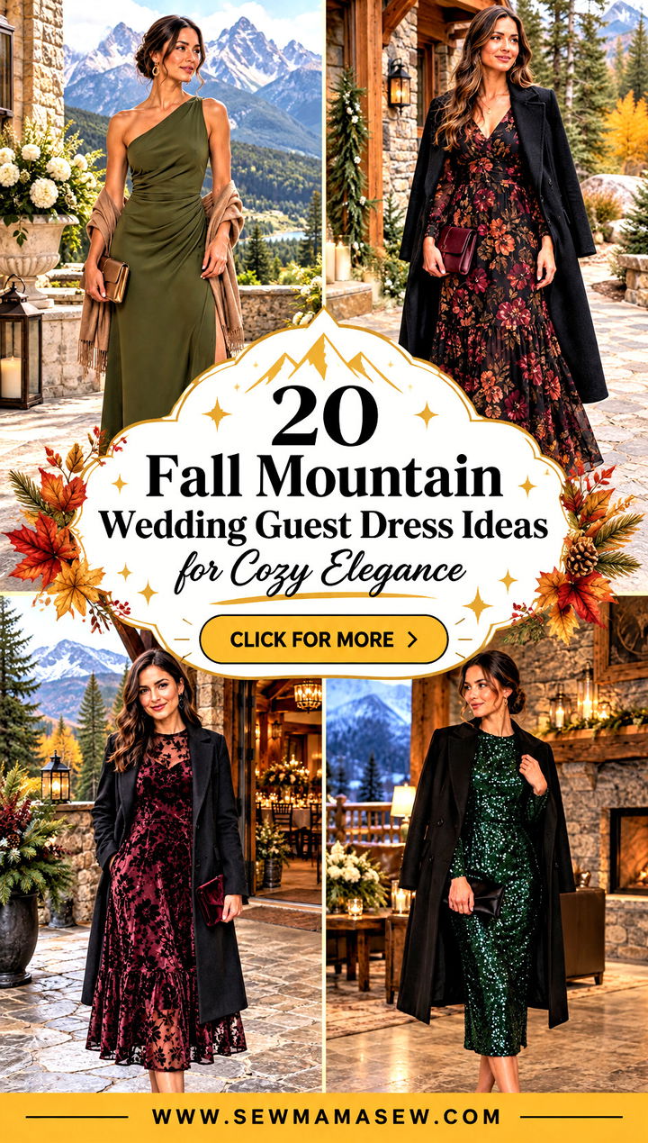 20 Fall Mountain Wedding Guest Dress Ideas for Cozy Elegance - 20 Fall Mountain Wedding Guest Dress Ideas for Cozy Elegance