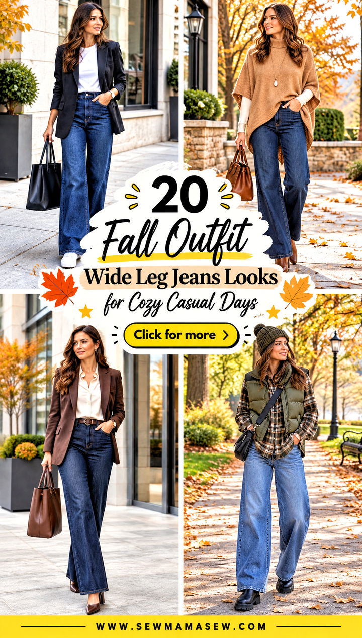 20 Fall Outfit Wide Leg Jeans Looks for Cozy Casual Days - 20 Fall Outfit Wide Leg Jeans Looks for Cozy Casual Days