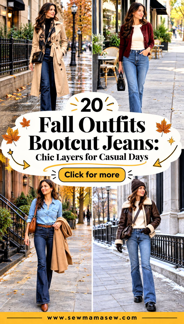 20 Fall Outfits Bootcut Jeans Chic Layers for Casual Days - 20 Fall Outfits Bootcut Jeans: Chic Layers for Casual Days