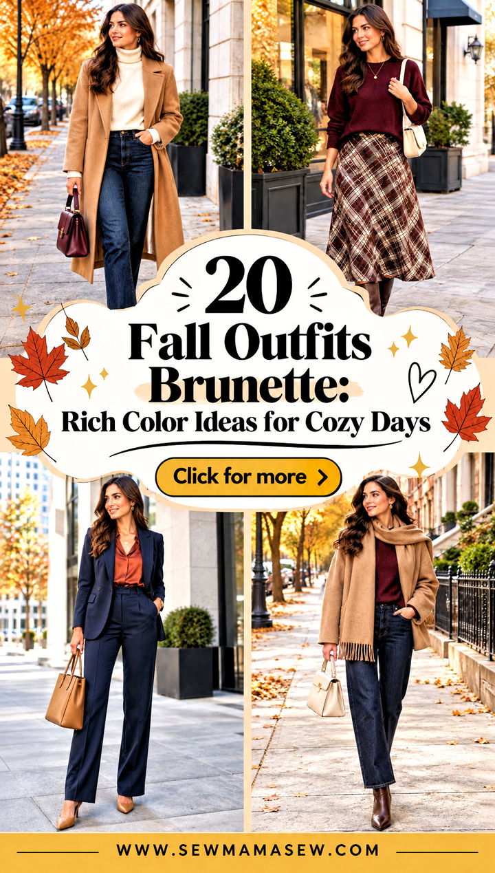 20 Fall Outfits Brunette Rich Color Ideas for Cozy Days - 20 Fall Outfits Brunette: Rich Color Ideas for Cozy Days