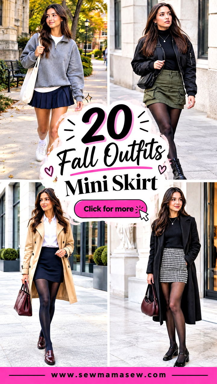 20 Fall Outfits Mini Skirt Cute Layers for Crisp Autumn Days - 20 Fall Outfits Mini Skirt: Cute Layers for Crisp Autumn Days