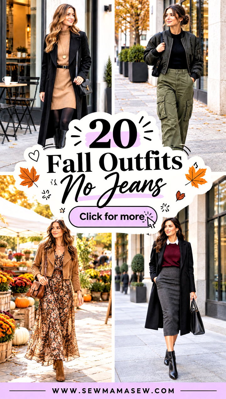 20 Fall Outfits No Jeans Chic Alternatives for Everyday Wear - 20 Fall Outfits No Jeans: Chic Alternatives for Everyday Wear