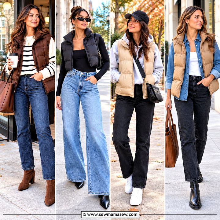 20 Fall Outfits Puffer Vest Fans Will Love for Crisp Days