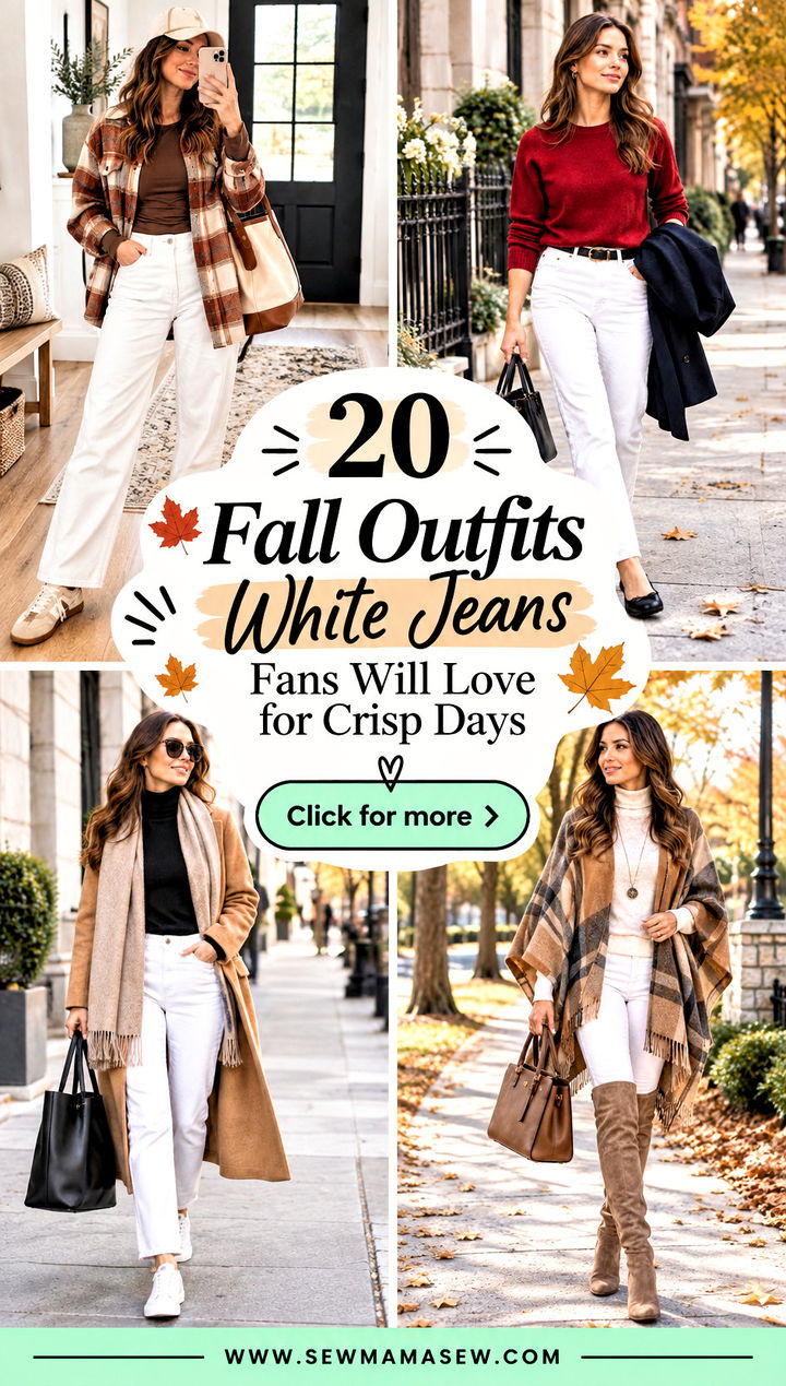20 Fall Outfits White Jeans Fans Will Love for Crisp Days - 20 Fall Outfits White Jeans Fans Will Love for Crisp Days