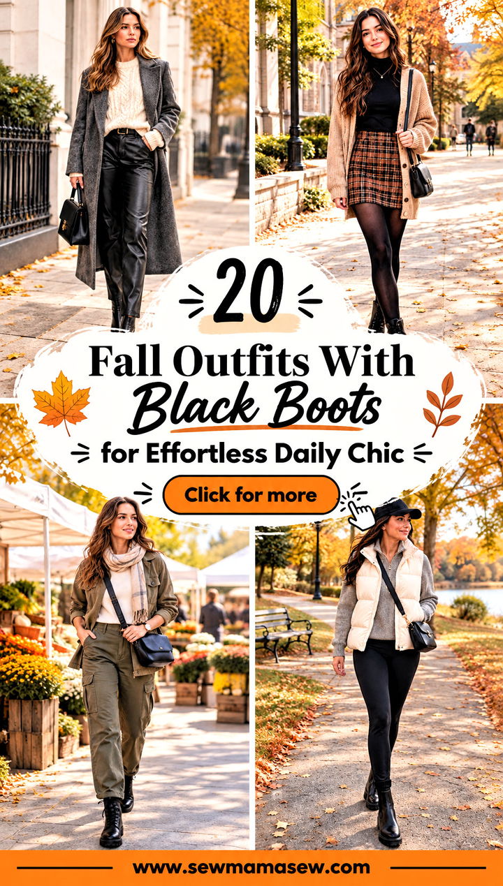 20 Fall Outfits With Black Boots for Effortless Daily Chic - 20 Fall Outfits With Black Boots for Effortless Daily Chic