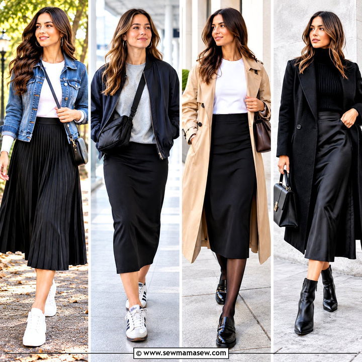 20 Fall Outfits With Black Skirt for Effortlessly Chic Days