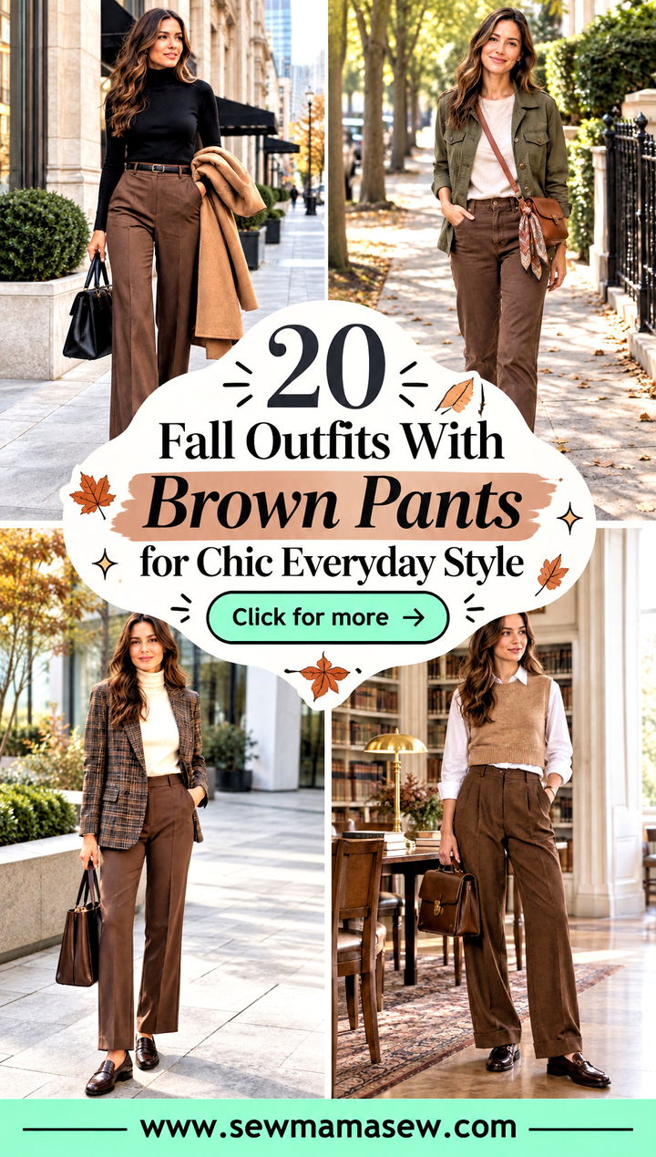 20 Fall Outfits With Brown Pants for Chic Everyday Style - 20 Fall Outfits With Brown Pants for Chic Everyday Style