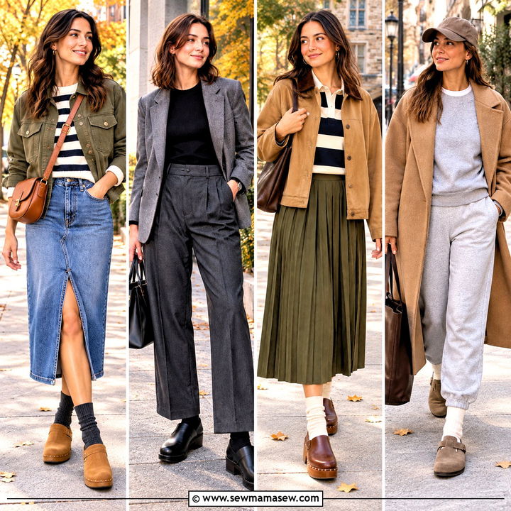 20 Fall Outfits With Clogs for Effortless Cozy Day Style