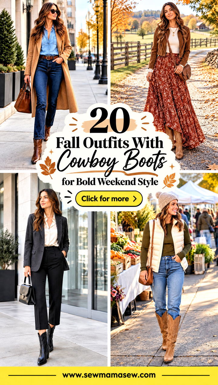 20 Fall Outfits With Cowboy Boots for Bold Weekend Style - 20 Fall Outfits With Cowboy Boots for Bold Weekend Style