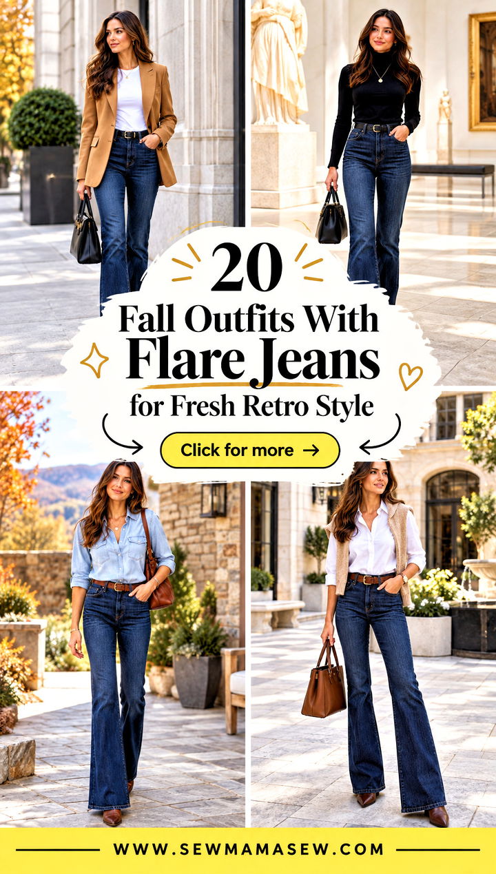 20 Fall Outfits With Flare Jeans for Fresh Retro Style - 20 Fall Outfits With Flare Jeans for Fresh Retro Style