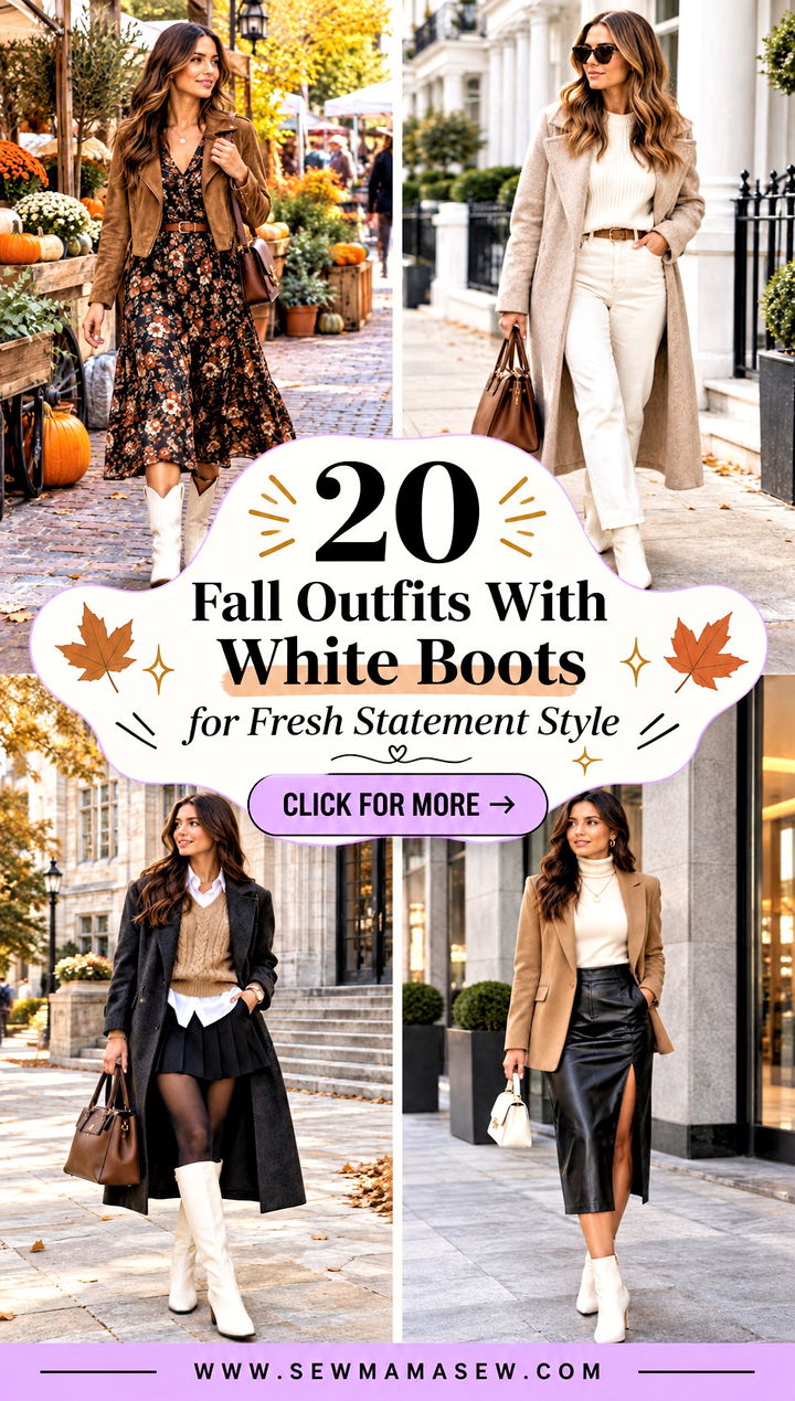 20 Fall Outfits With White Boots for Fresh Statement Style - 20 Fall Outfits With White Boots for Fresh Statement Style